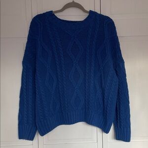 Princess Polly Royal Blue Cable Knit Sweater Sz M/L